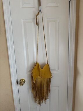Native American Leather Fringe Handbag
